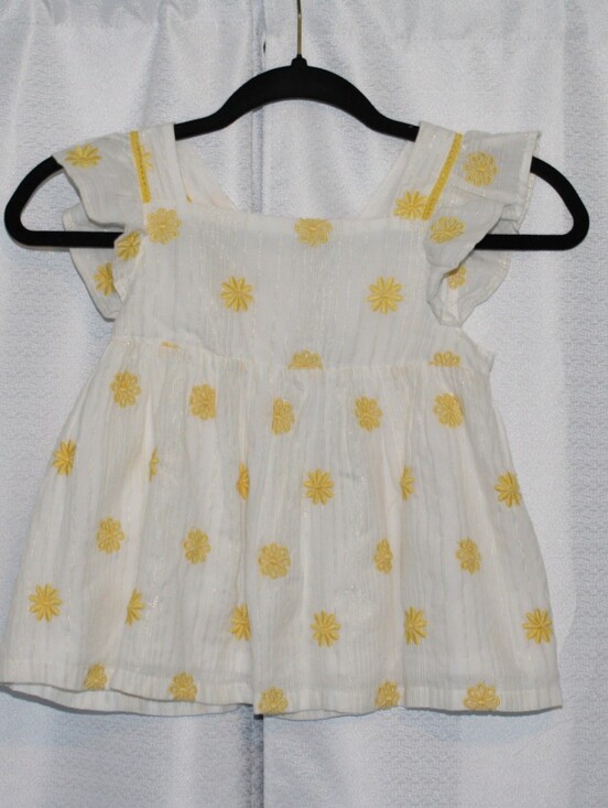 Haute Hippie Other - Haute Hippie Kids Style White Embroidered Floral Blouse Girls M (7/8)